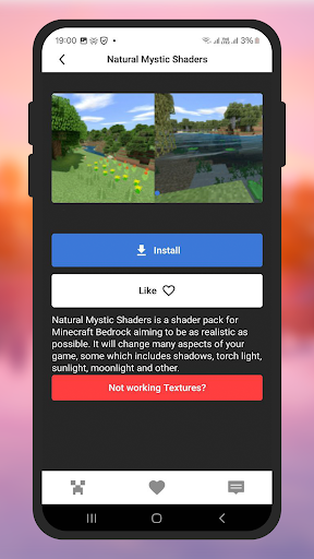 Shader mod for Minecraft PE ekran görüntüsü