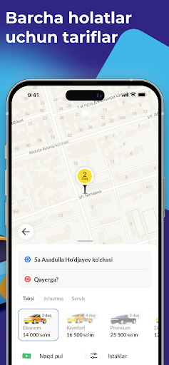 MyTaxi: taksi va yetkazish ekran görüntüsü