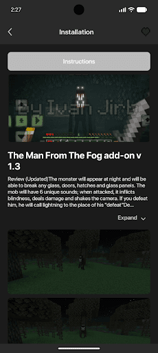 The Fog mod Minecraft PE ekran görüntüsü
