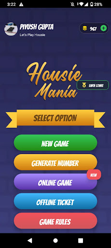 Housie Tambola NumberGenerator ekran görüntüsü