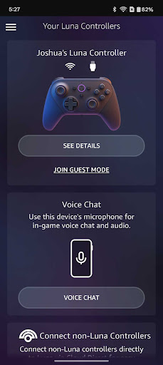 Luna Controller ekran görüntüsü