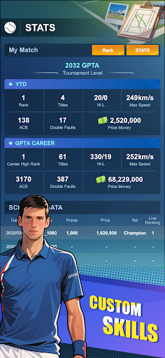 Tennis rising star ekran görüntüsü