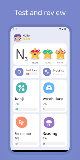 JLPT: Practice N1-N4 ekran görüntüsü