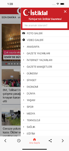 İstiklal Gazetesi ekran görüntüsü