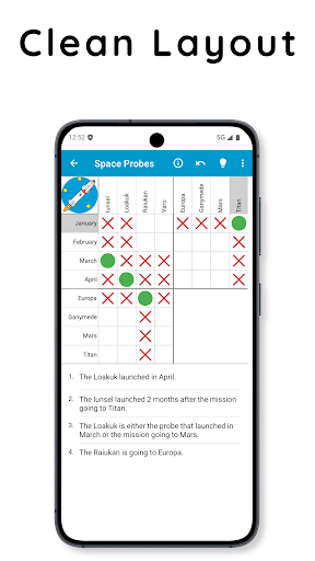 Logic Grid Puzzles: Brain Game ekran görüntüsü