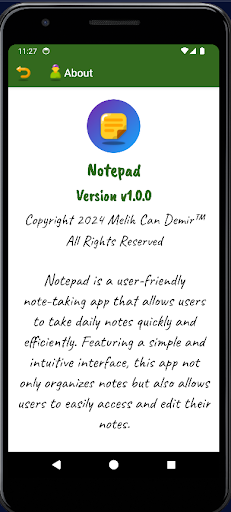 Notepad ekran görüntüsü