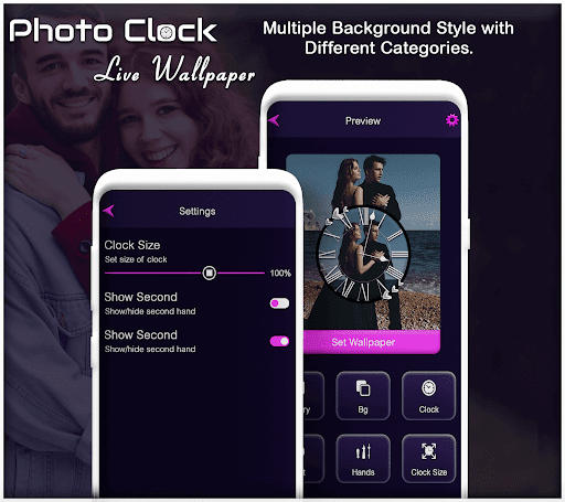 Photo Clock Live Wallpaper ekran görüntüsü