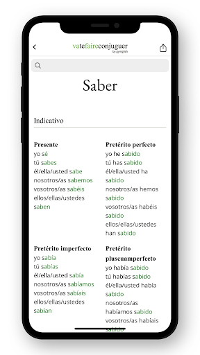 Spanish conjugation ekran görüntüsü