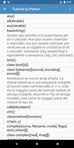 Python Italiano ekran görüntüsü