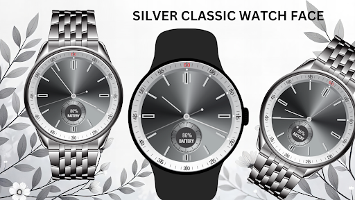Silver Classic Watch Face ekran görüntüsü