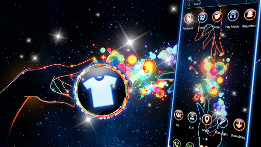 Neon Magical Hand Theme ekran görüntüsü