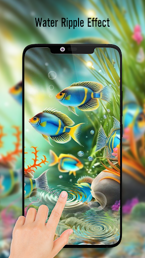 Fish On Screen 3D Wallpaper ekran görüntüsü