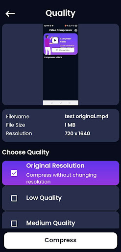 Compress Videos - Resize & Cut ekran görüntüsü