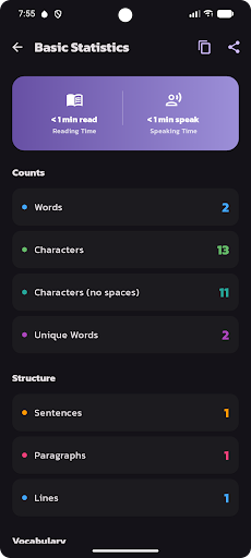 Word Counter ekran görüntüsü