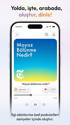 Yapay Zeka ile Öğren - Podit ekran görüntüsü