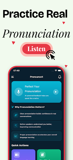 English Pronunciation AI ekran görüntüsü