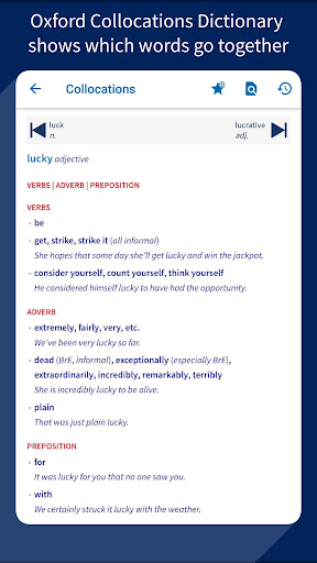 Oxford Advanced Learner's Dict ekran görüntüsü