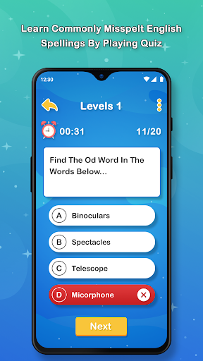 English Spelling Quiz : Spelli ekran görüntüsü