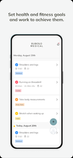 Bubolo Medical Trainerize ekran görüntüsü