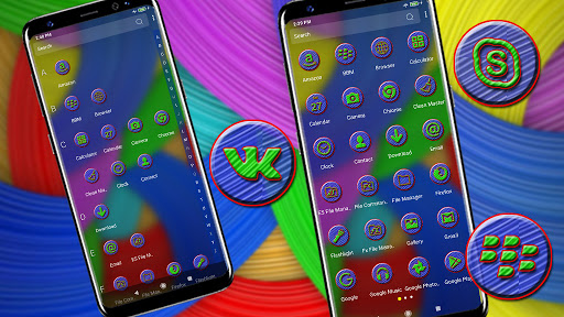 3D Colorful Curve Theme ekran görüntüsü