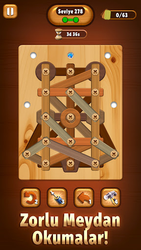 Screw Wood Puzzle - Nuts Bolts ekran görüntüsü