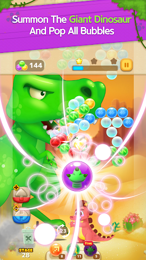 Bubble pop shooter dinosaur ekran görüntüsü