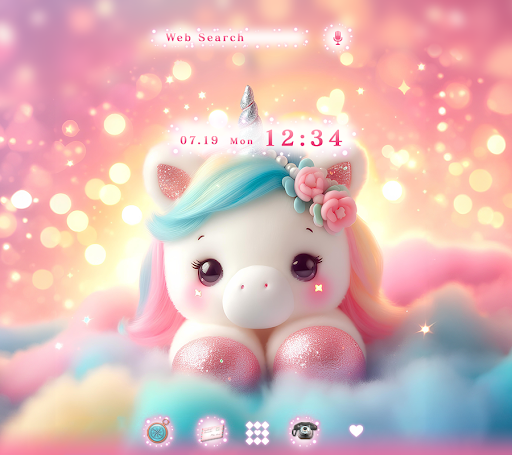 Adorable Unicorn Theme +HOME ekran görüntüsü