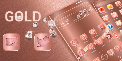 Rose Gold Launcher Theme ekran görüntüsü
