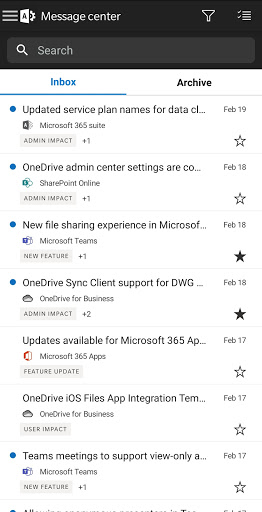 Microsoft 365 Admin ekran görüntüsü