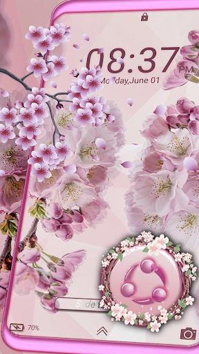 Pink Cherry Blossom Theme ekran görüntüsü