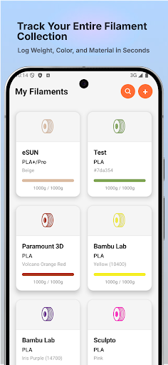 3D Print Filament Tracker ekran görüntüsü