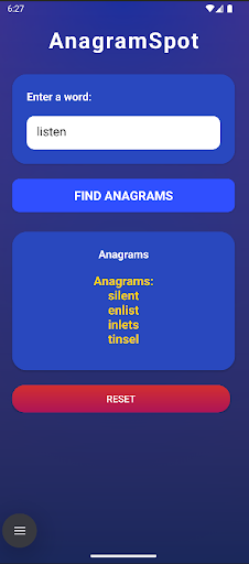 AnagramSpot ekran görüntüsü