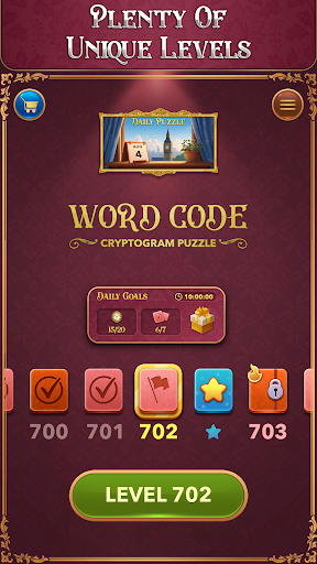 Word Code - Cryptogram Puzzle ekran görüntüsü