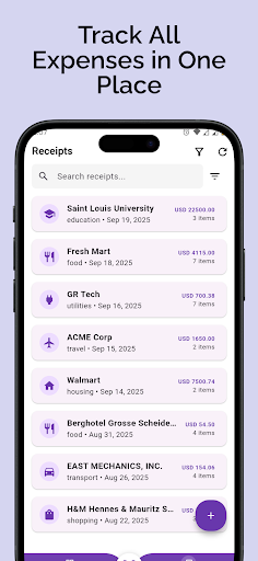 Receipt Scanner Spend Tracker ekran görüntüsü