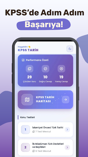 KPSS Tarih ekran görüntüsü