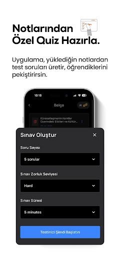 SmartNotes: AI Özet ve Sorular ekran görüntüsü