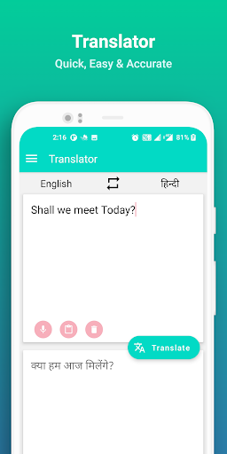 Hindi-English: Translation App ekran görüntüsü