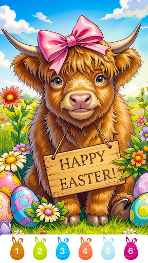 Animal Easter Paint by Number ekran görüntüsü