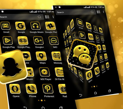 Golden Girl Launcher Theme ekran görüntüsü