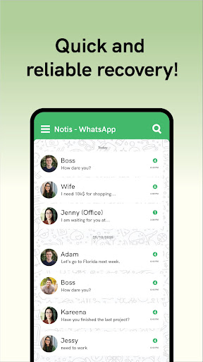 Notis: Recover deleted message ekran görüntüsü