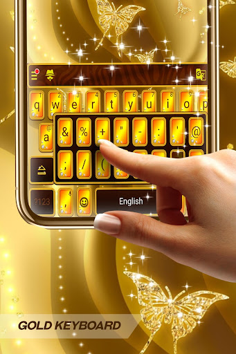 Gold Keyboard For WhatsApp ekran görüntüsü