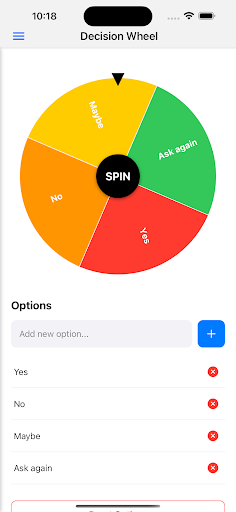 Decision Wheel ekran görüntüsü