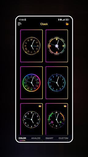 Neon Clock Wallpaper ekran görüntüsü