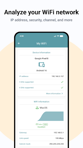 WiFi Analyzer ekran görüntüsü
