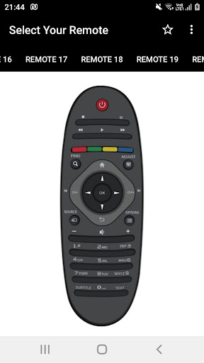 Philips TV Remote Controller ekran görüntüsü