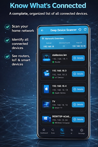 WiFiSet - WiFi Ağ Tarayıcı ekran görüntüsü