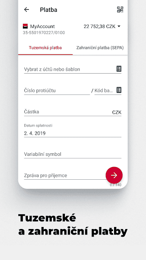 KB Mobilní banka ekran görüntüsü