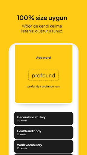 Woor. English vocabulary ekran görüntüsü