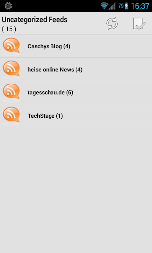 TTRSS-Reader ekran görüntüsü