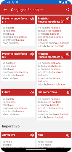 Conjugación Verbos Españoles ekran görüntüsü